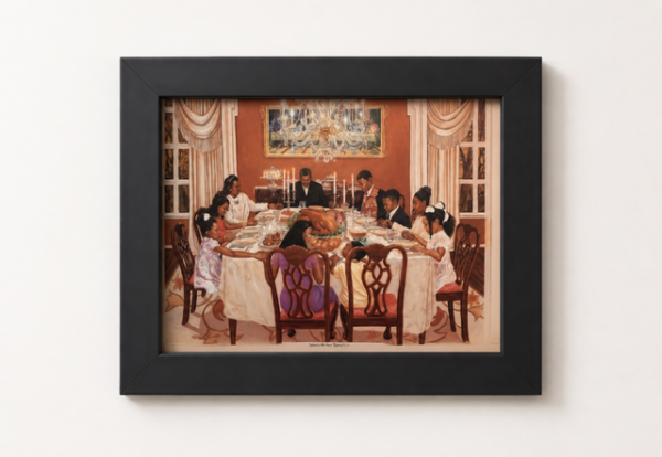 Together we give thanks black frame.